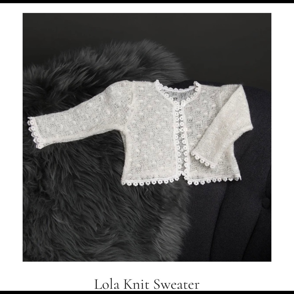 Baby Beau and Belle Lola Knit Sweater 0-3 mos